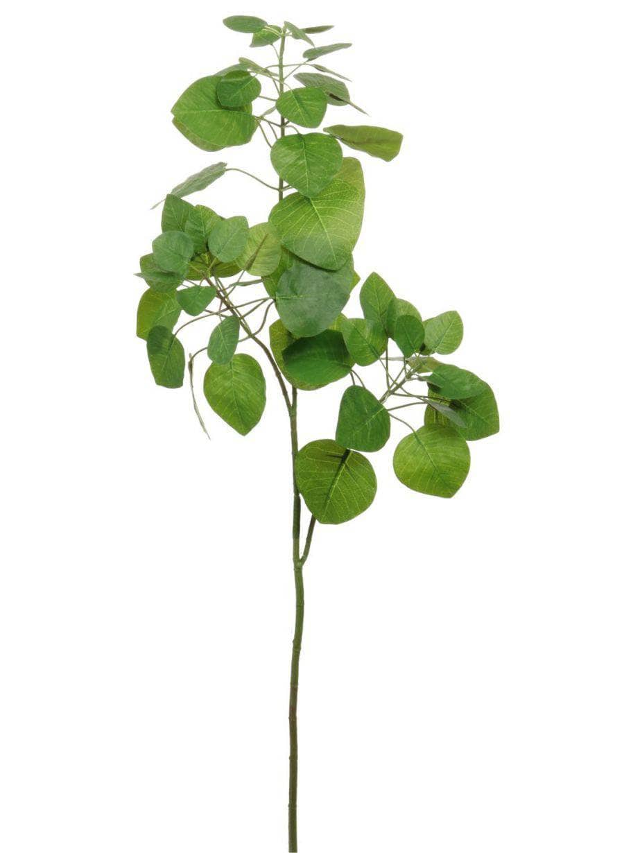 Silk Apple Leaf Stem - Natural Green