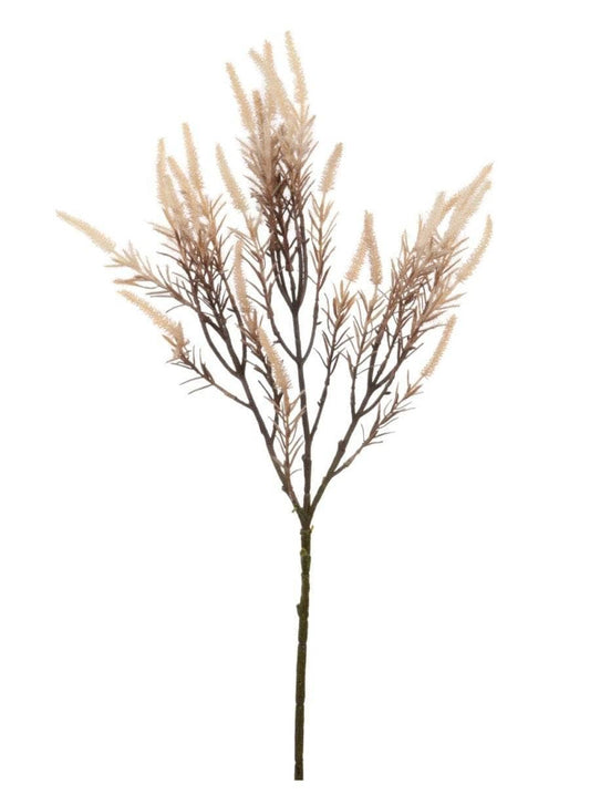 Tall Flocked Veronica Spray - Cream