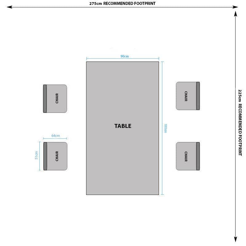 Lincoln Fixed Table & Vancouver Emerald Chairs - Multiple Configurations