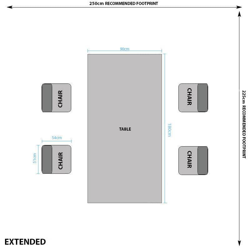 Lincoln Extendable Table & 4 Aspen Taupe Chairs