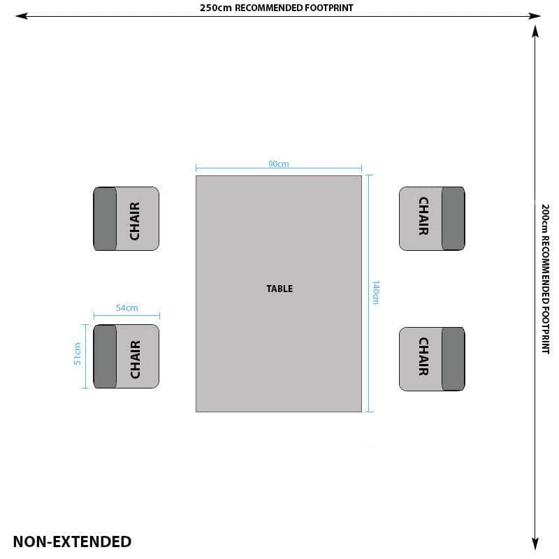 Lincoln Extendable Table & 4 Aspen Taupe Chairs