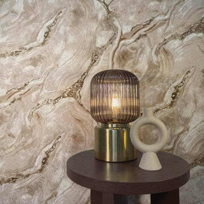 Rasch Palmetto Agate Taupe Wallpaper - 529456