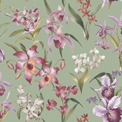 Rasch Maya Floral Sage Wallpaper - 283654