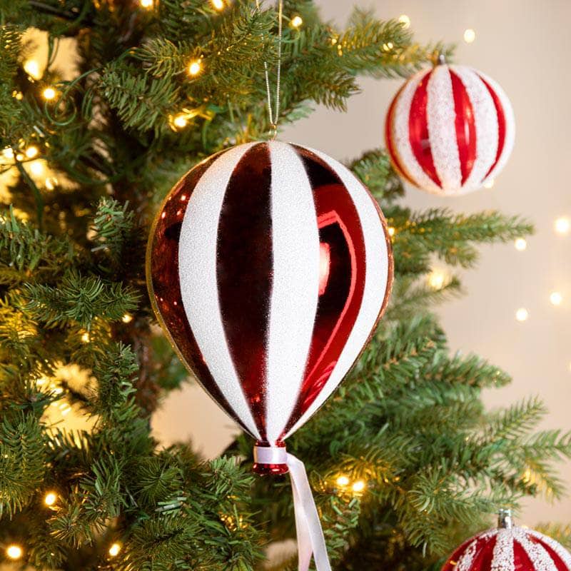 Shiny Red Balloon Christmas Bauble - 15cm