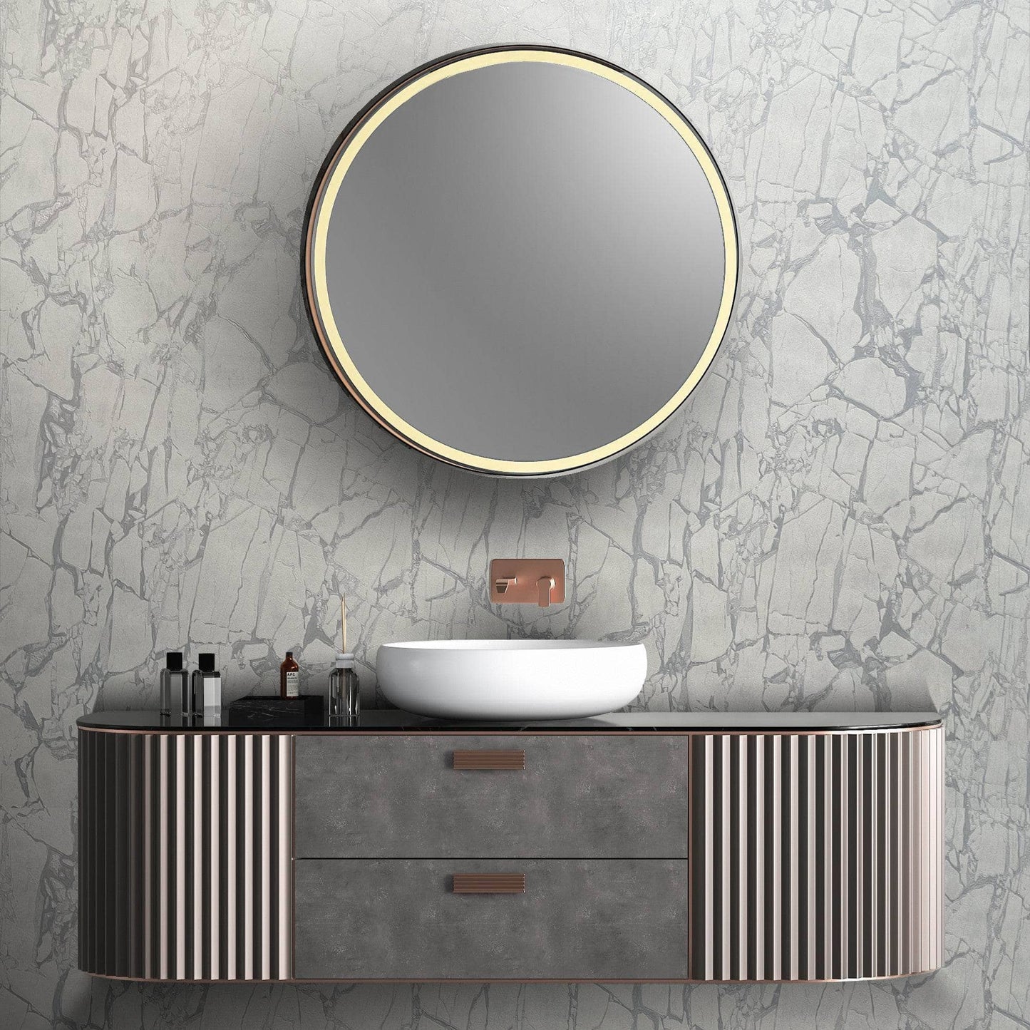 Rasch B03 Enzo Marble White & Silver - 538144