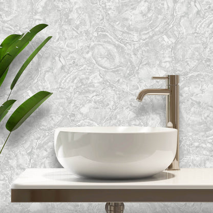 Rasch B04 Orvieto Marble Grey Wallpaper - 544374