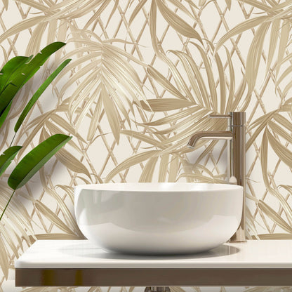 Rasch B31 Paradise Palm Gold Wallpaper - 539578