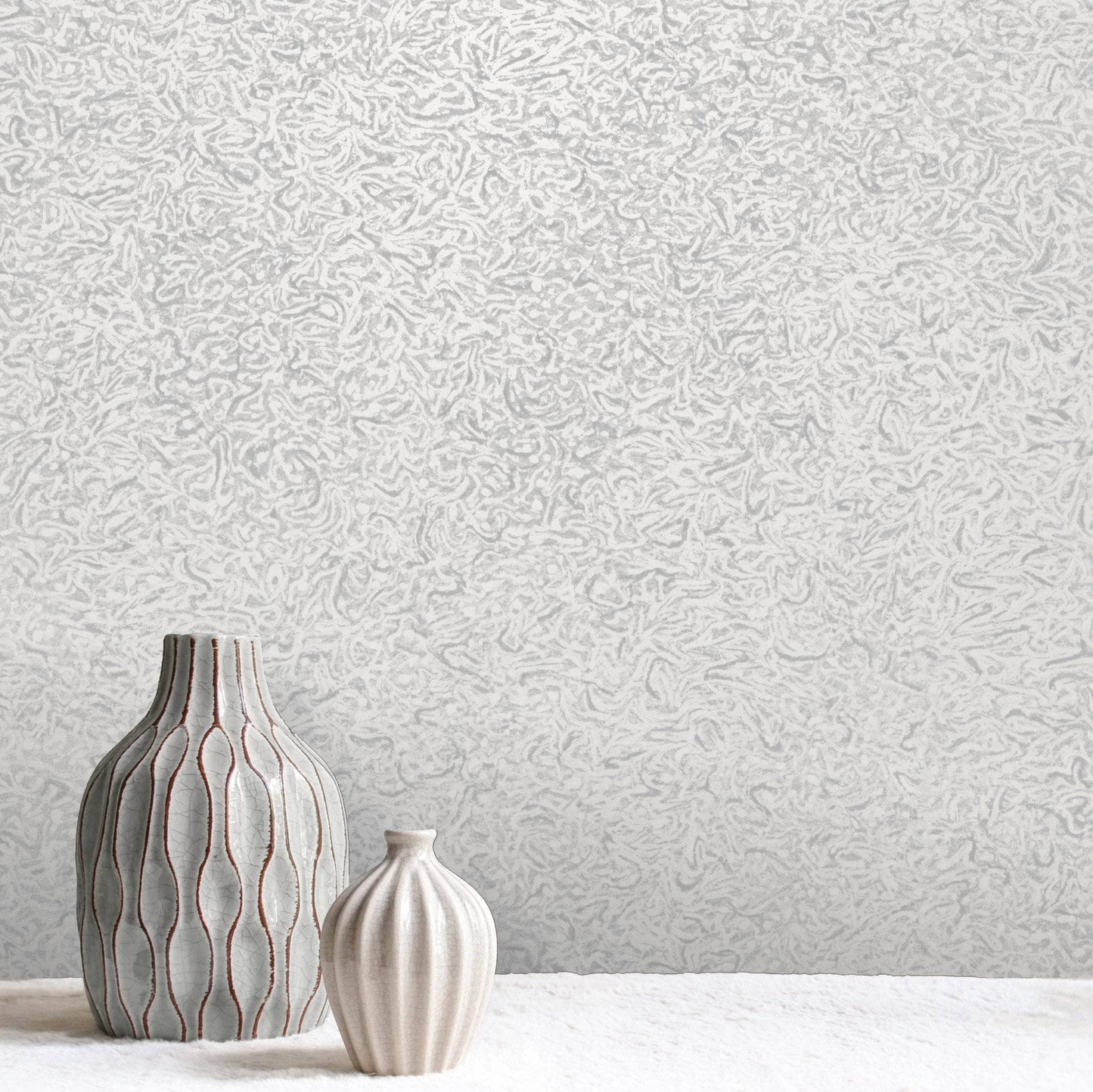 Rasch B04 Ravella Textured Silver & Grey Wallpaper - 544220