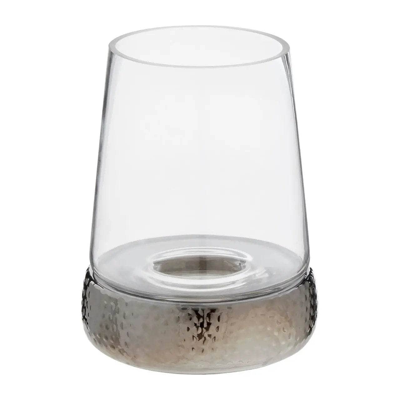 Martele Small Hurricane Candle Holder - Silver