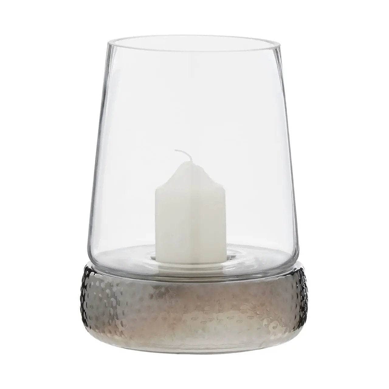 Martele Small Hurricane Candle Holder - Silver