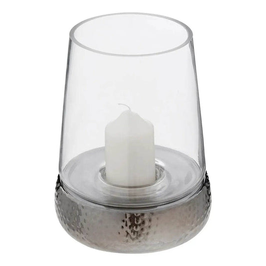 Martele Small Hurricane Candle Holder - Silver