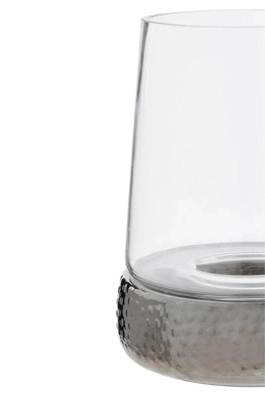 Martele Small Hurricane Candle Holder - Silver