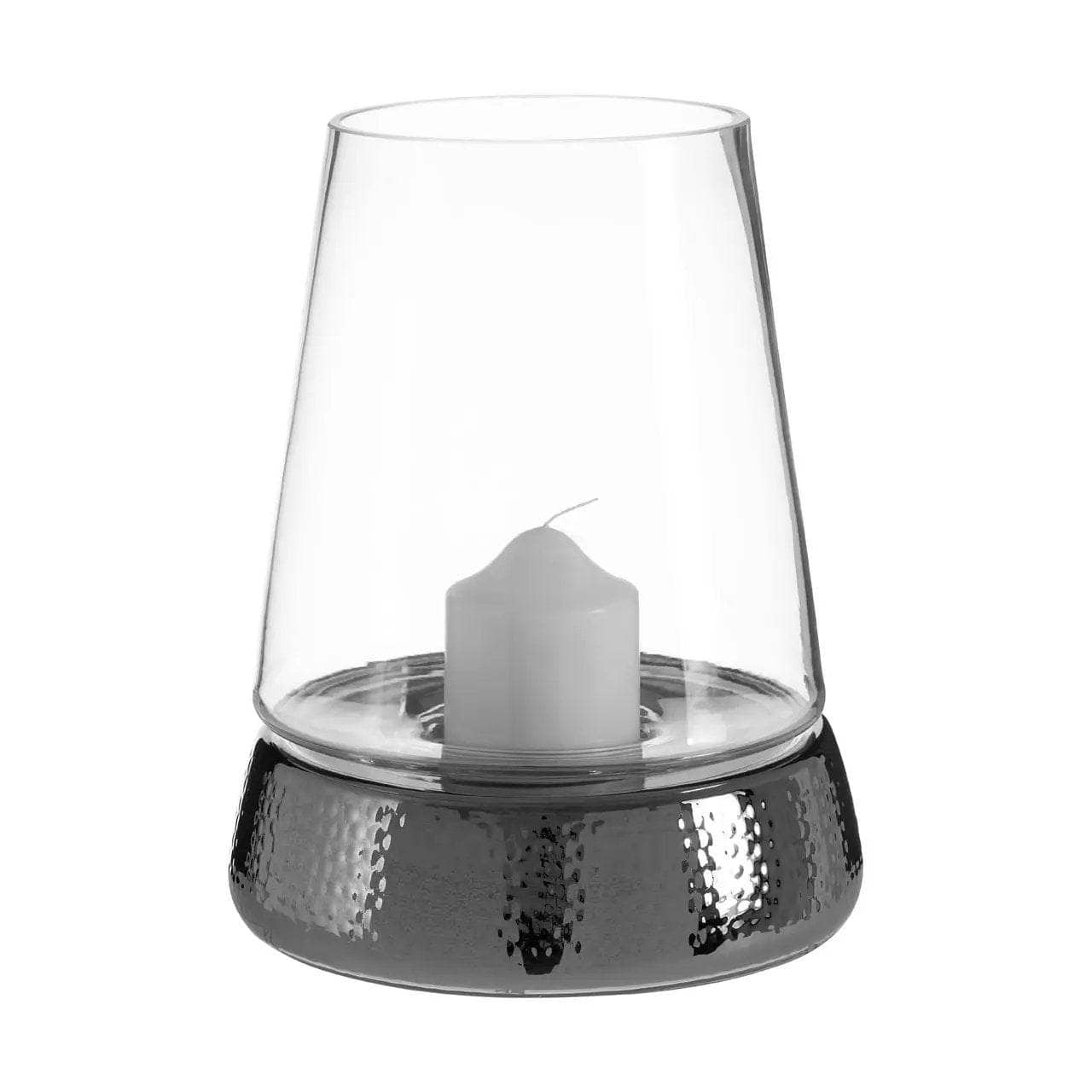 Martele Medium Hurricane Candle Holder - Silver