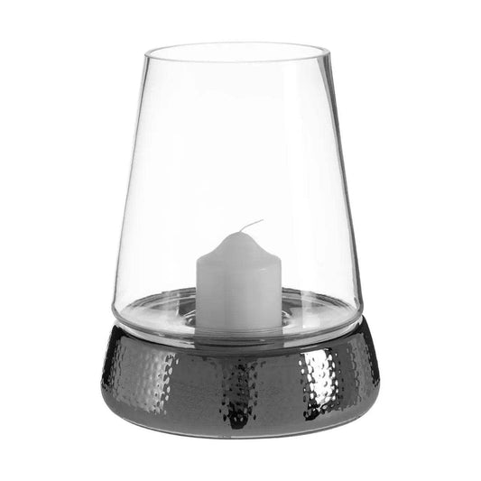 Martele Medium Hurricane Candle Holder - Silver