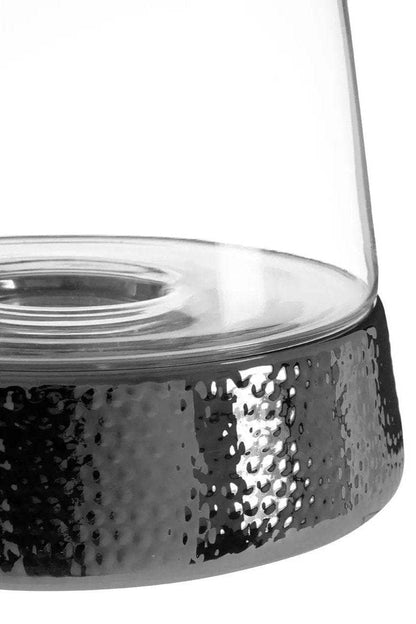 Martele Medium Hurricane Candle Holder - Silver