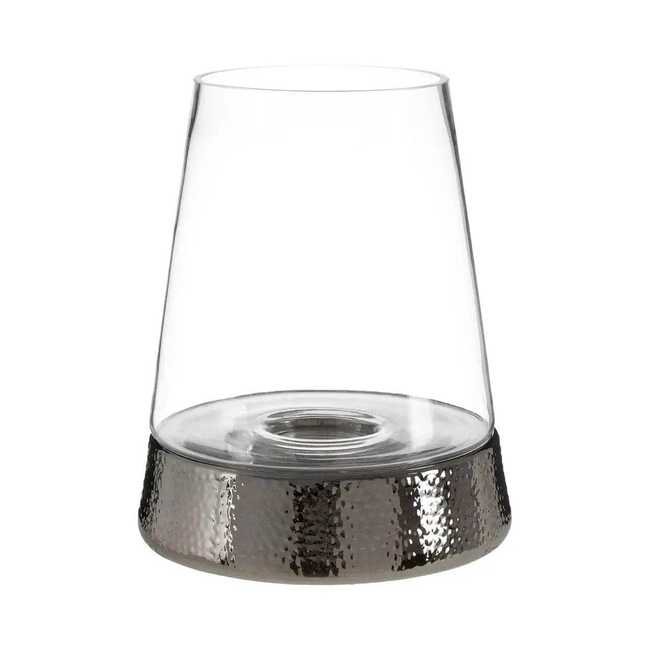 Martele Large Hurricane Candle Holder - Silver