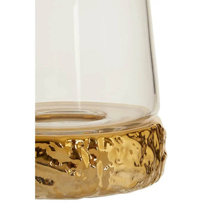 Martele Small Hurricane Gold Candle Holder