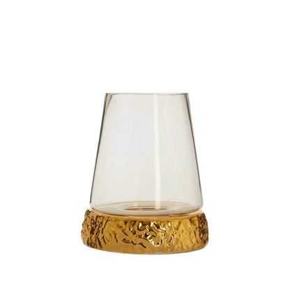 Martele Medium Hurricane Gold Candle Holder