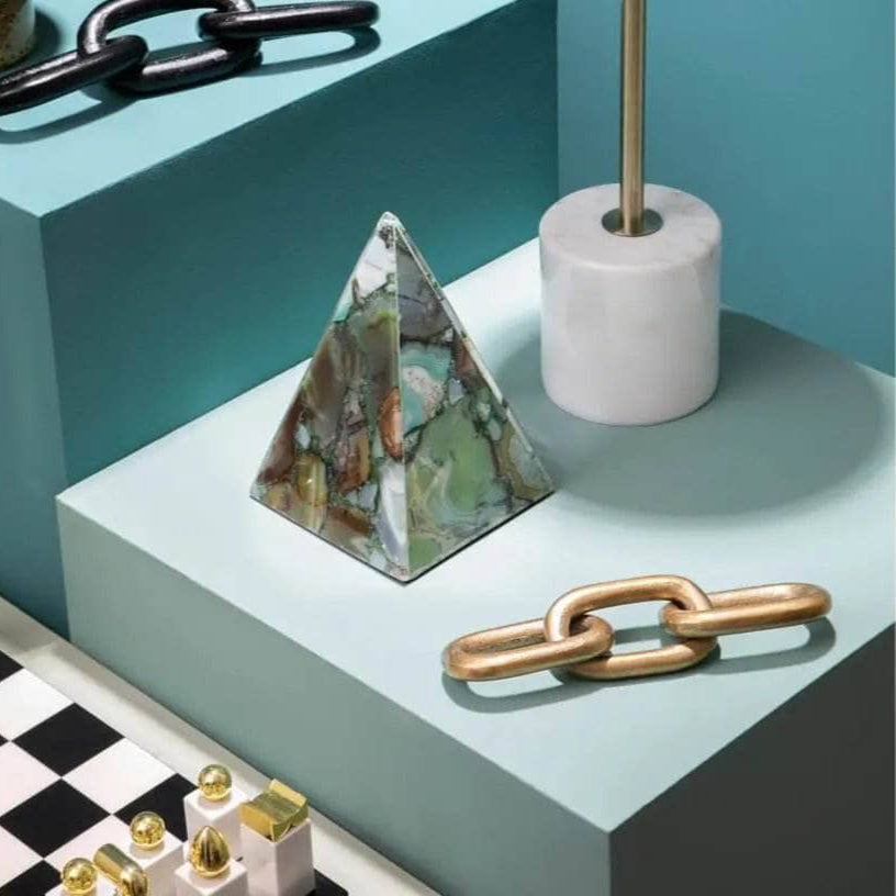 Prato Small Gold Aluminium Chain Sculpture