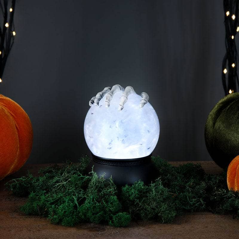 Light Up Skeleton Hand Water Globe
