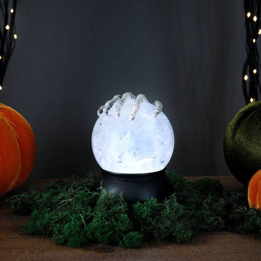 Light Up Skeleton Hand Water Globe