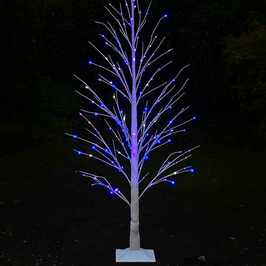 Premier 1.5m Birch Tree with 560 Rainbow Twinkle LED