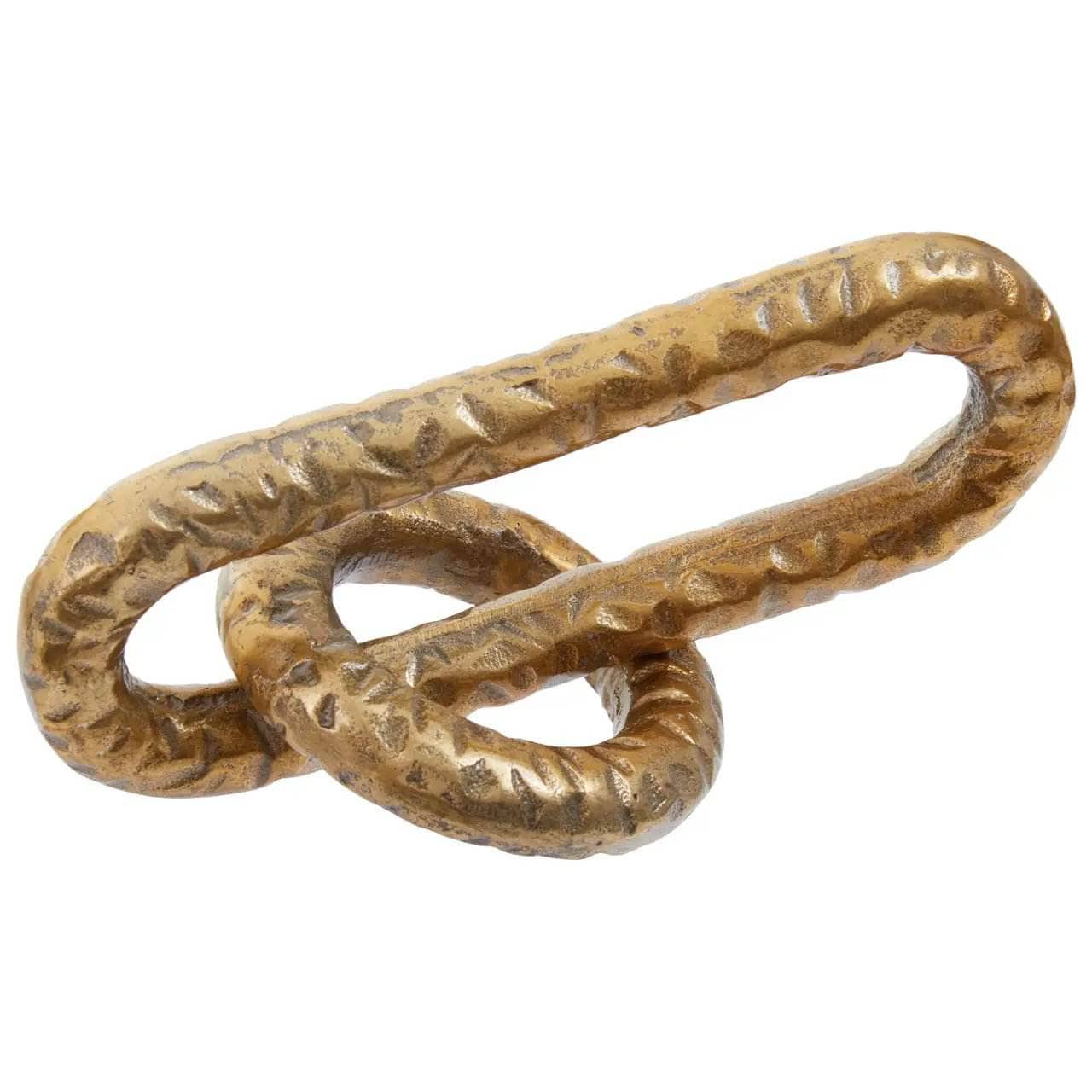 Prato Hammered Gold Chain Sculpture