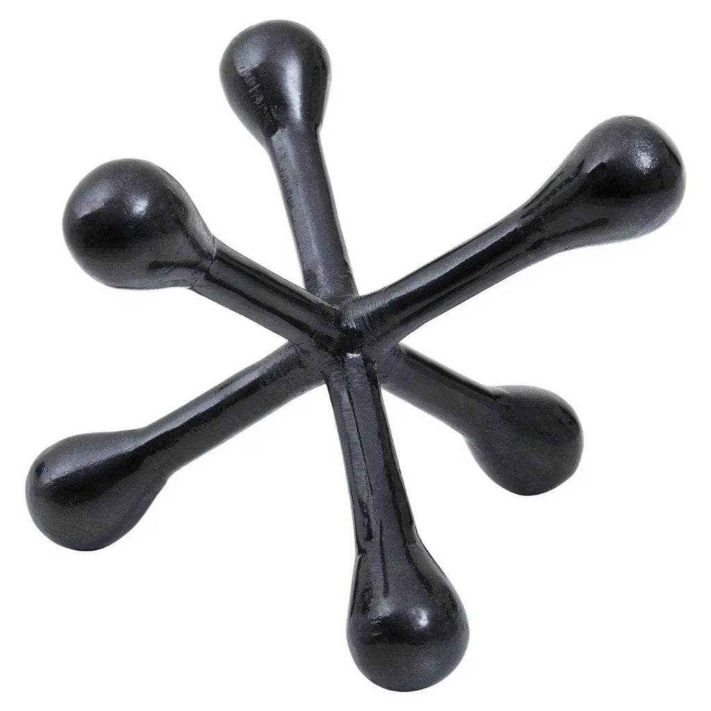 Prato Nickel Finish Jack Sculpture - Black
