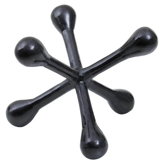 Prato Nickel Finish Jack Sculpture - Black