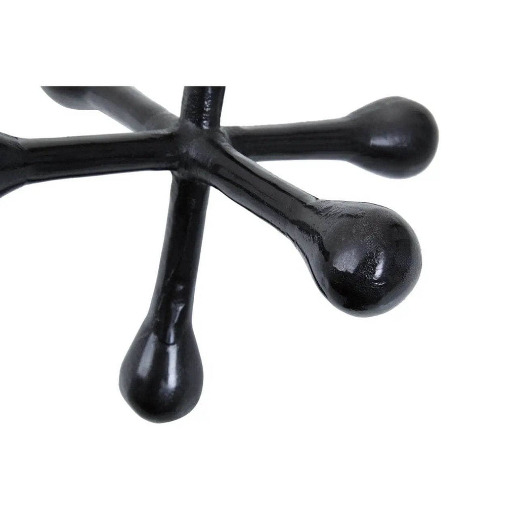 Prato Nickel Finish Jack Sculpture - Black