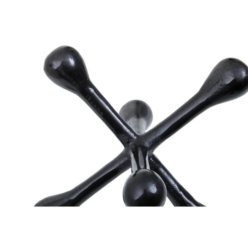 Prato Nickel Finish Jack Sculpture - Black