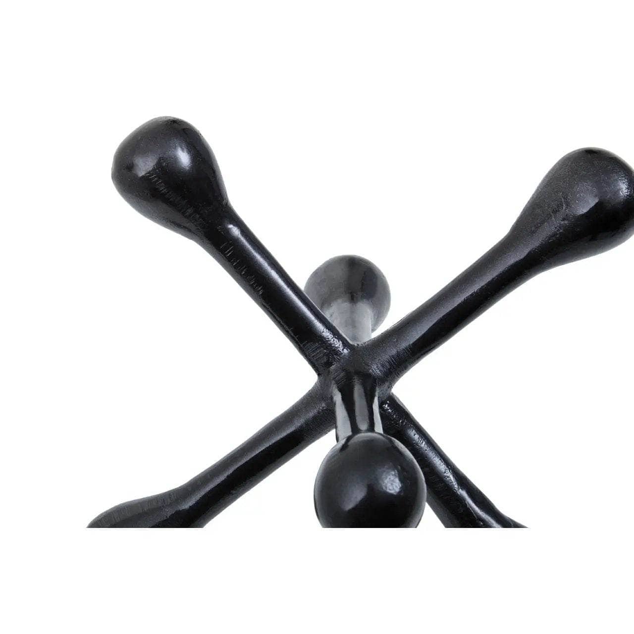 Prato Nickel Finish Jack Sculpture - Black