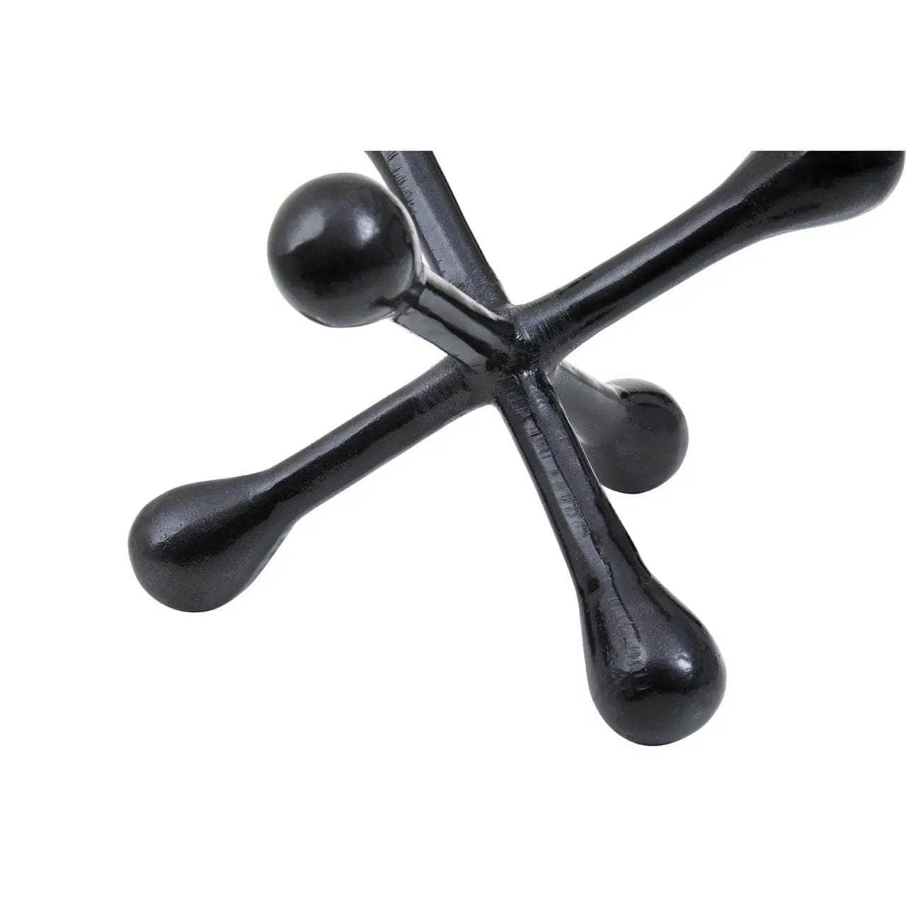 Prato Nickel Finish Jack Sculpture - Black
