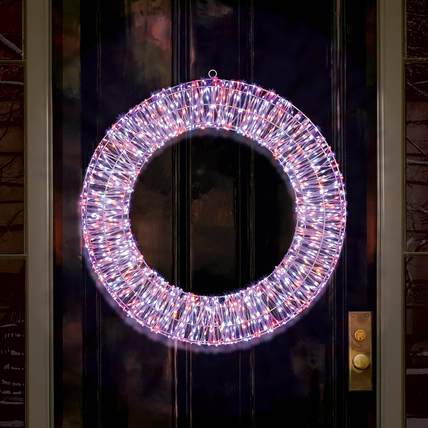 Rainbow LED Wreath - 70cm