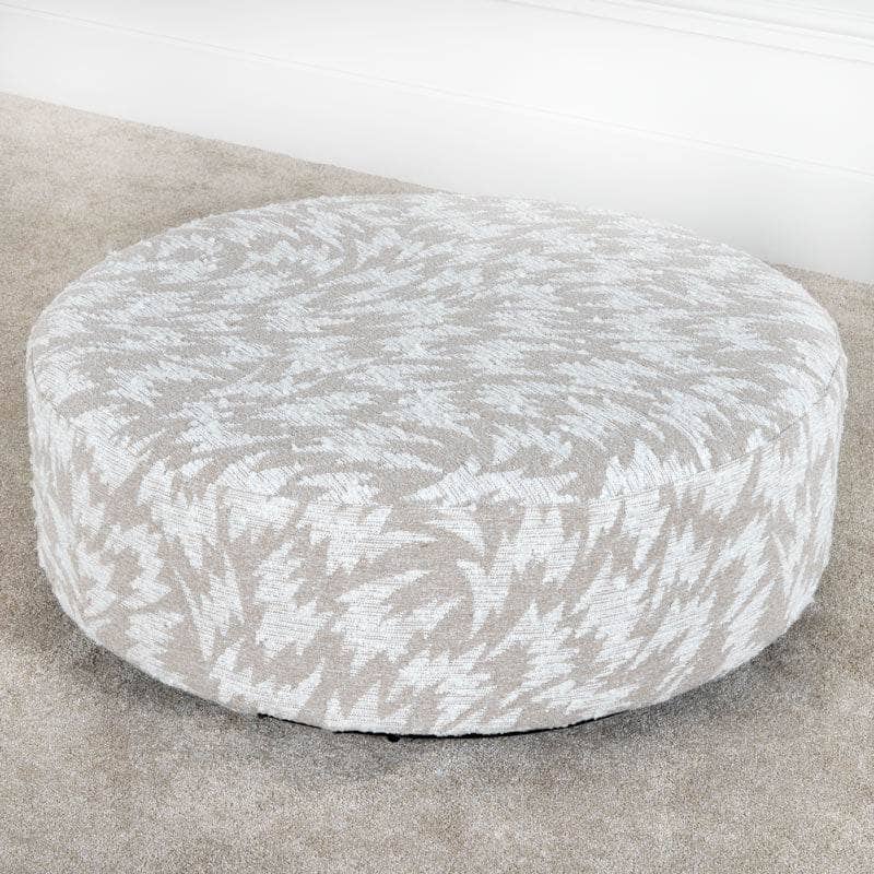 Bailey Footstool - Natural & Cream