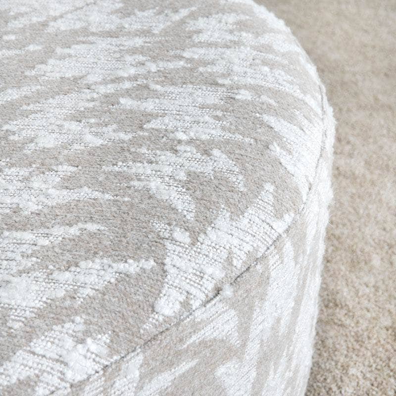 Bailey Footstool - Natural & Cream