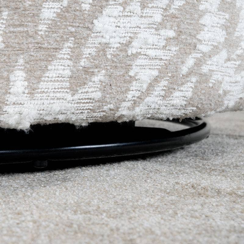 Bailey Footstool - Natural & Cream