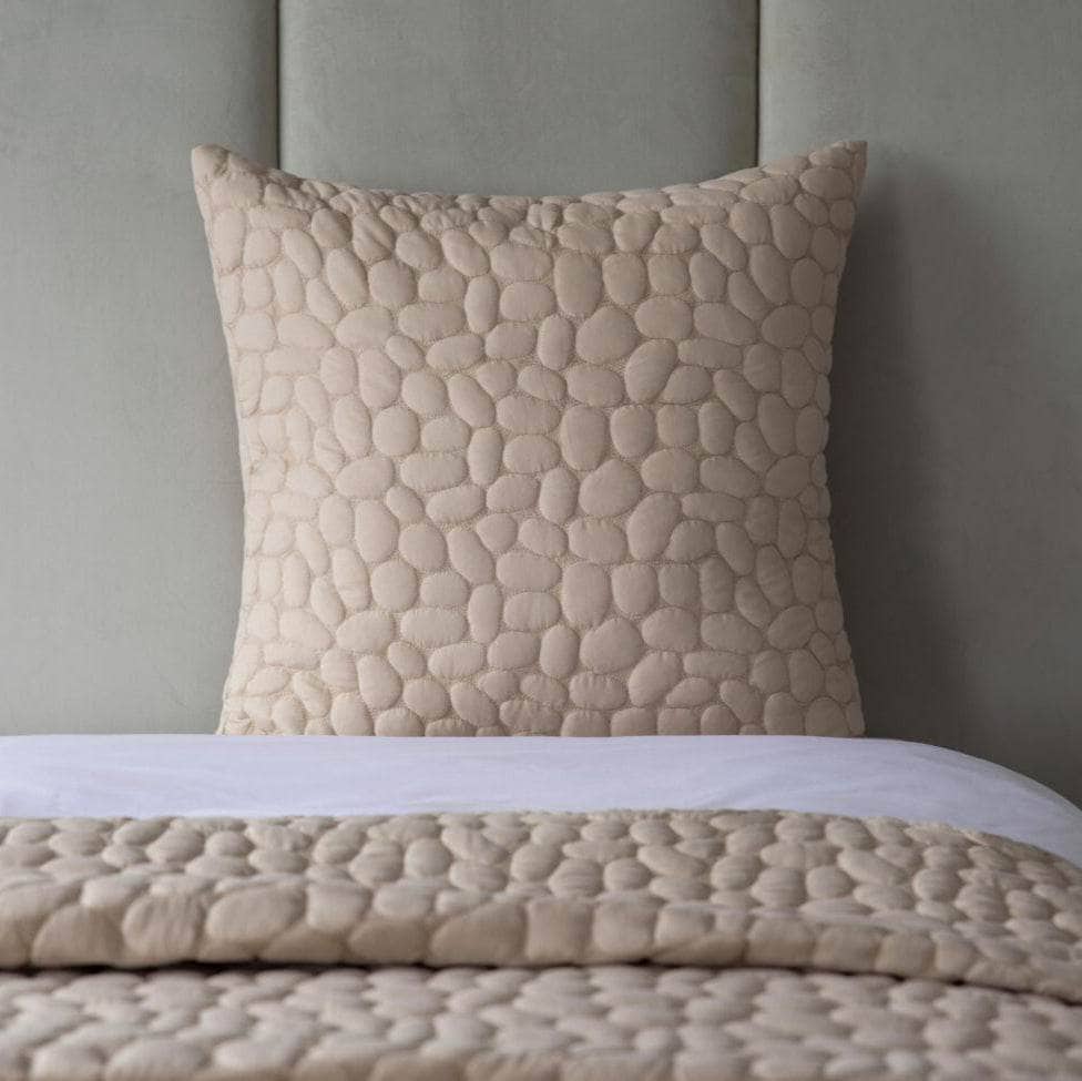 Porto Continental Square Geometric Pillow Sham - Latte