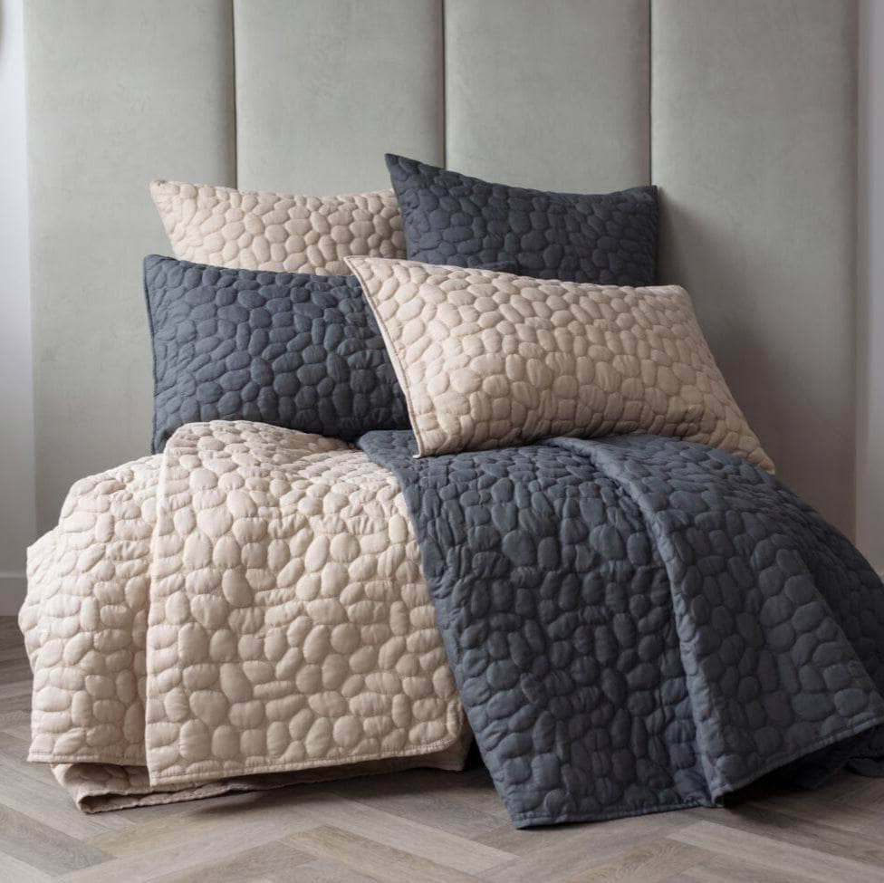 Porto Continental Square Geometric Pillow Sham - Latte