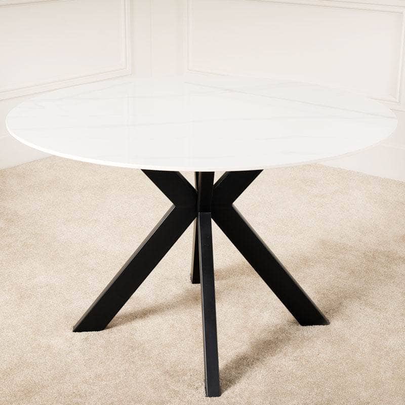 Santorini Round Table & 4 Athena Chairs