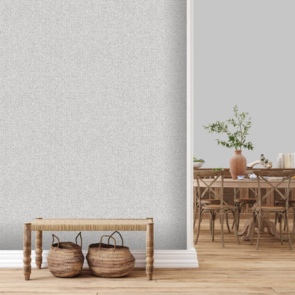 Rasch Fiji Grey Linen Wallpaper - 316100