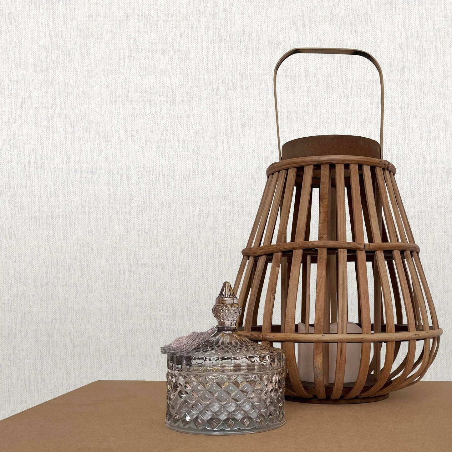 Rasch Fiji White Linen Wallpaper - 316131