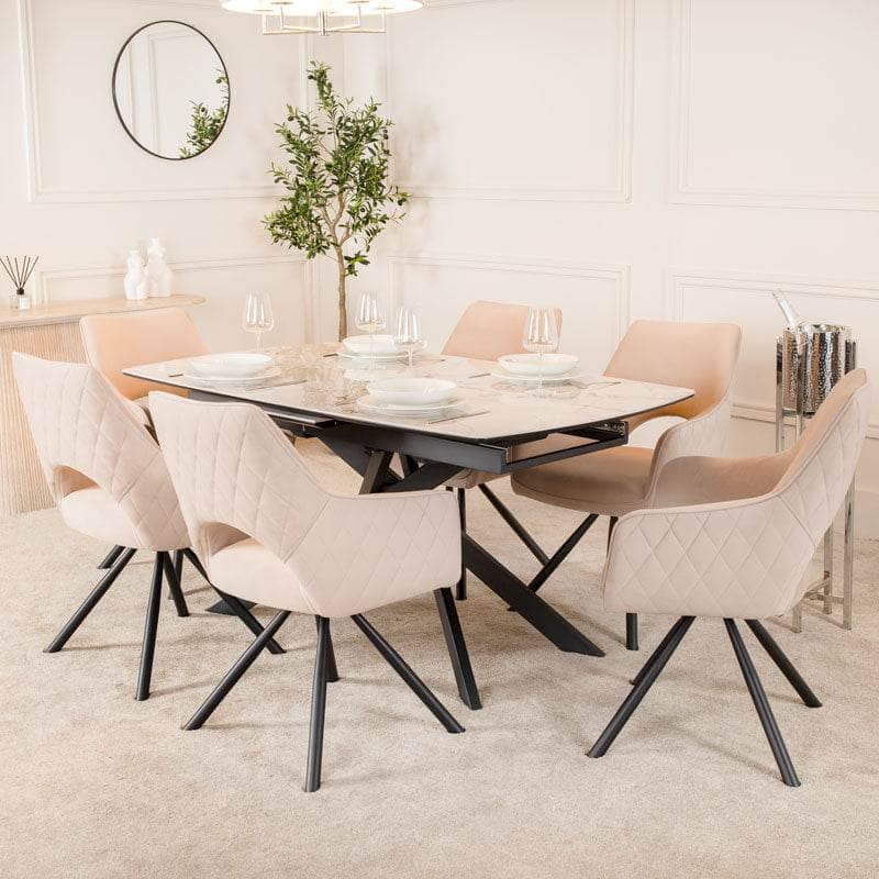 Santiago Extending Table & 6 Paris Chairs