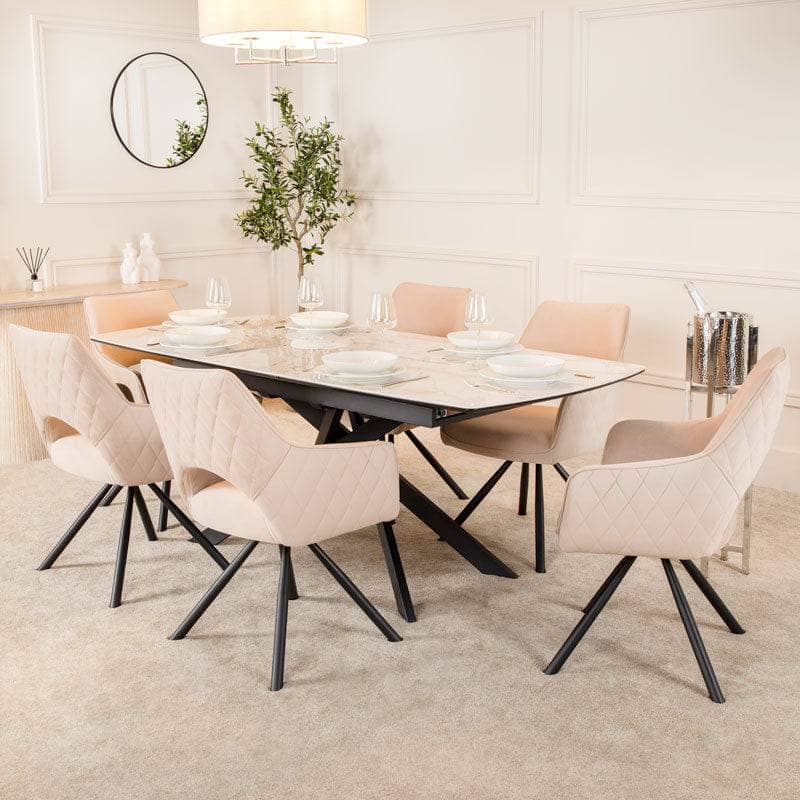 Santiago Extending Table & 6 Paris Chairs