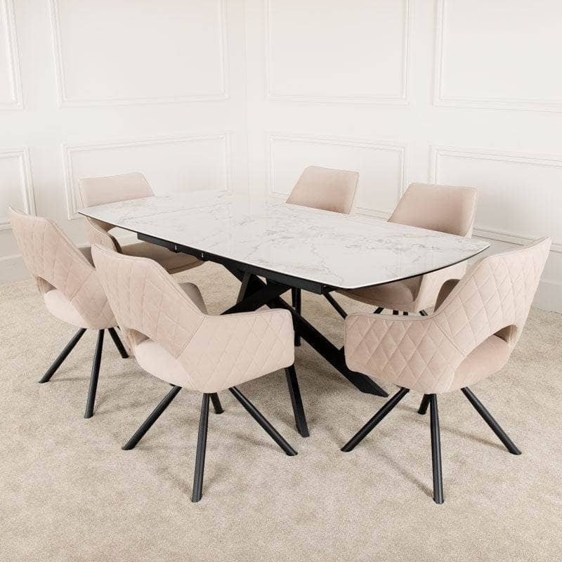 Santiago Extending Table & 6 Paris Chairs