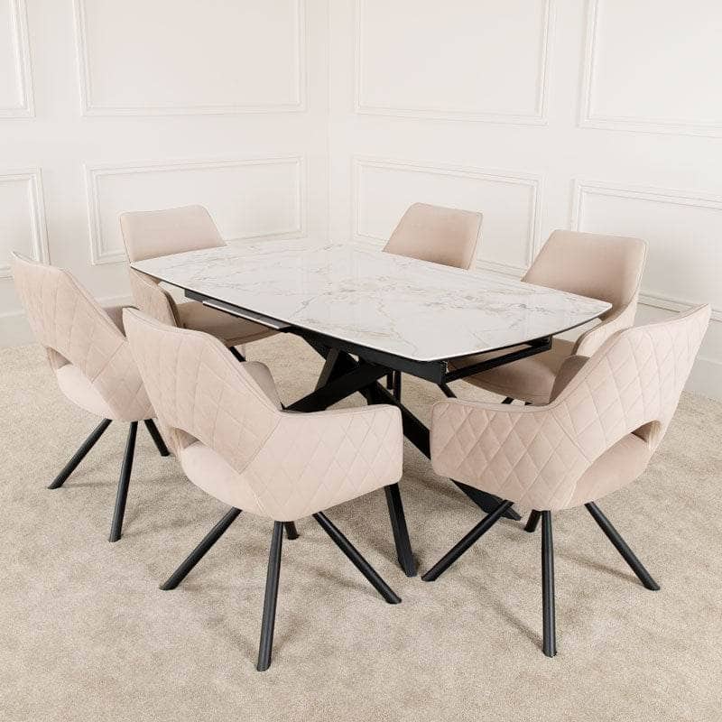 Santiago Extending Table & 6 Paris Chairs