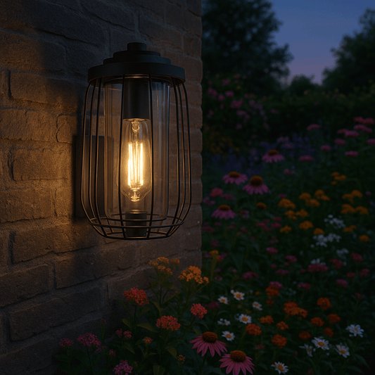 Taranto Outdoor Wall Light With PIR - Black