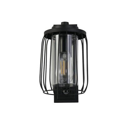 Taranto Outdoor Wall Light With PIR - Black