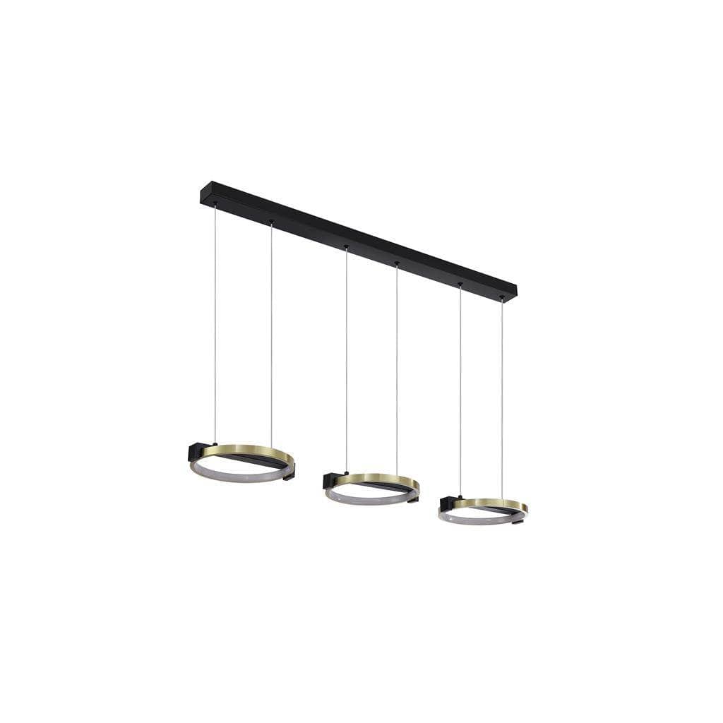 Prato 3 Light Pendant Light - Gold
