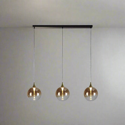 Livorno 3 Light Pendant Light - Black & Gold